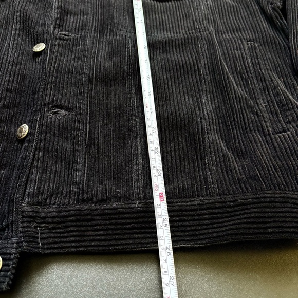 Vintage Y2k Bugle Boy 2 Piece Set Corduroy Baggy Pleaded Mens‎ Large Black 32 W - Picture 4 of 13